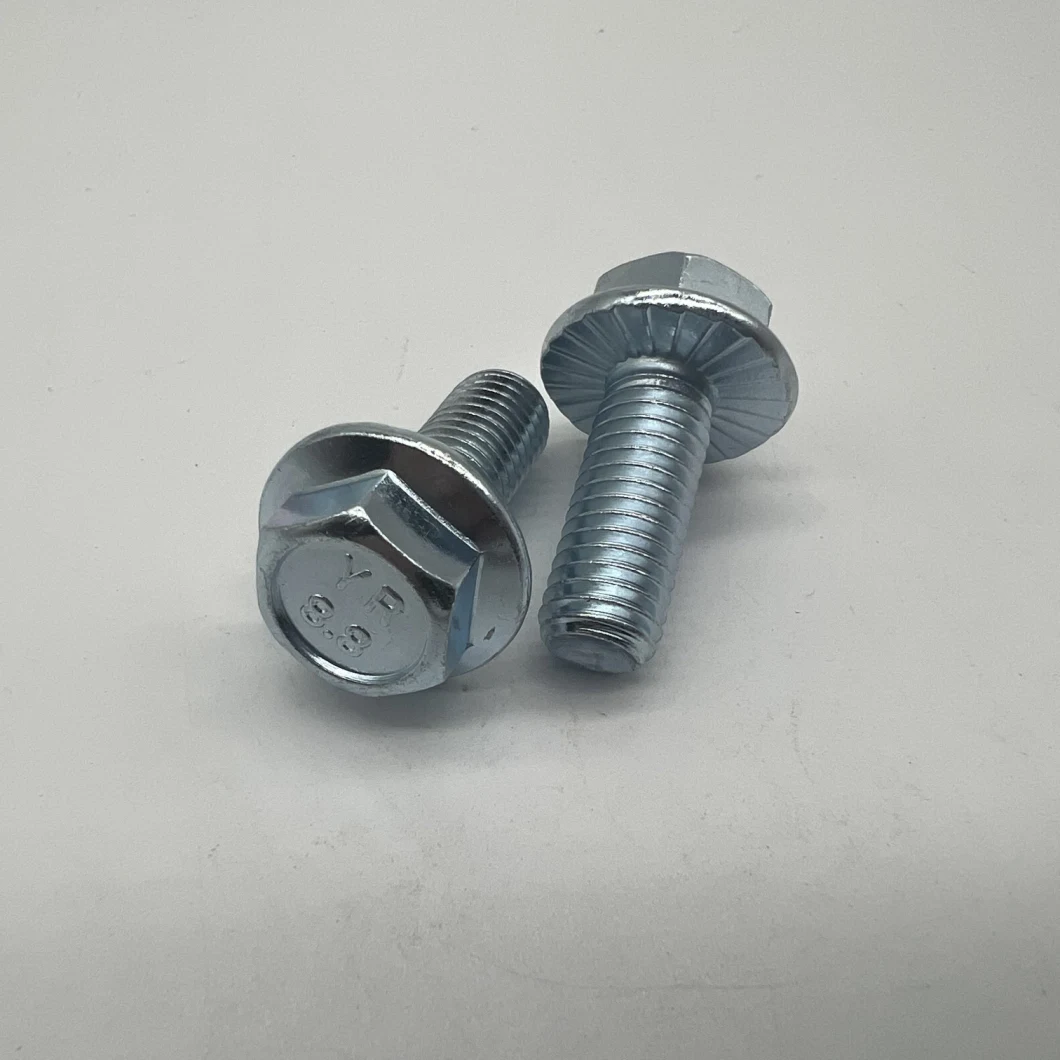 DIN6921 M10X25 Hex Flange Head Bolt with Serration 24th Cl8.8