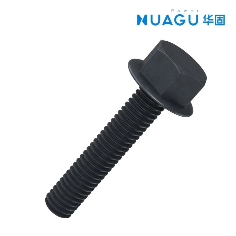 Black Oxide DIN 6921 Hex Flange Bolt Gr 12.9 M5