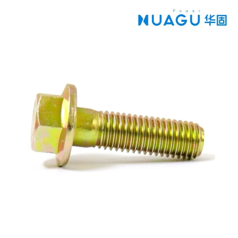 Yellow/Color Zinc DIN 6921 Hex Flange Bolt Gr 4.8 M5