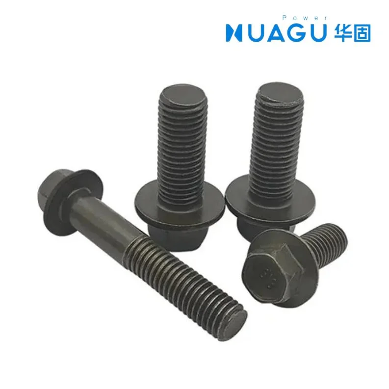 Black Oxide DIN 6921 Hex Flange Bolt Gr 8.8 M5