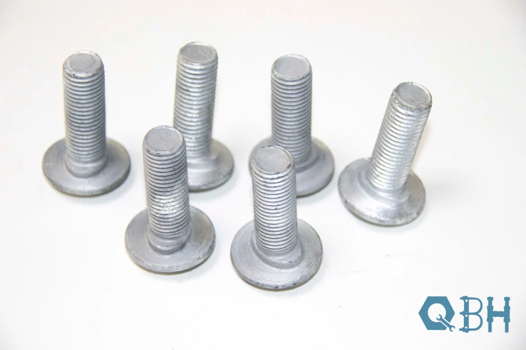 Carbon Steel Highway Guardrail Bolt with HDG, Round Head with Oval Neck Carriage Bolt Gr8.8